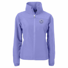 New York Mets Cutter & Buck Women's Charter Eco Recycled Full-Zip Jacket - Lavender
