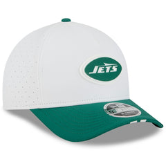 New York Jets New Era Youth 2025 NFL Training Camp A-Frame 9FORTY Adjustable Hat - White/Green discount