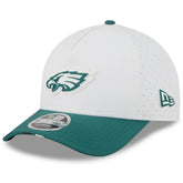 Philadelphia Eagles New Era Youth 2025 NFL Training Camp A-Frame 9FORTY Adjustable Hat - White/Midnight Green outlet