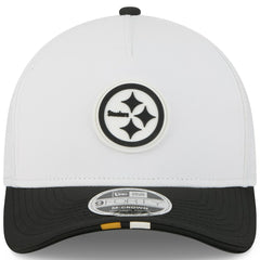 Pittsburgh Steelers New Era Youth 2025 NFL Training Camp A-Frame 9FORTY Adjustable Hat - White/Black outlet