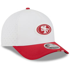 San Francisco 49ers New Era Youth 2025 NFL Training Camp A-Frame 9FORTY Adjustable Hat - White/Scarlet outlet