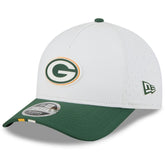 Green Bay Packers New Era Youth 2025 NFL Training Camp A-Frame 9FORTY Adjustable Hat - White/Green sale