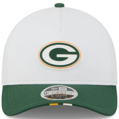 Green Bay Packers New Era Youth 2025 NFL Training Camp A-Frame 9FORTY Adjustable Hat - White/Green sale