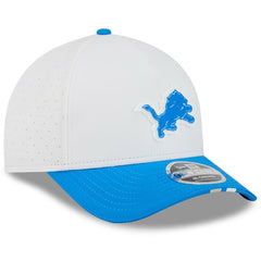 Detroit Lions New Era Youth 2025 NFL Training Camp A-Frame 9FORTY Adjustable Hat - White/Blue cheap