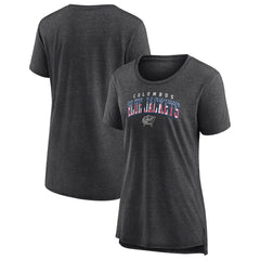 Columbus Blue Jackets Women's Proud Tri-Blend T-Shirt Gray