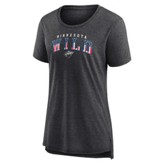 Minnesota Wild Women's Proud Tri-Blend T-Shirt Gray