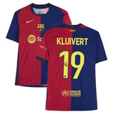 Patrick Kluivert Barcelona Autographed 2024-25 Red/Blue Home Jersey - BAS | Fanatics for sale