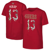 Brock Purdy San Francisco 49ers Outerstuff Youth Mainliner Drip Player Name & Number T-Shirt - Scarlet outlet