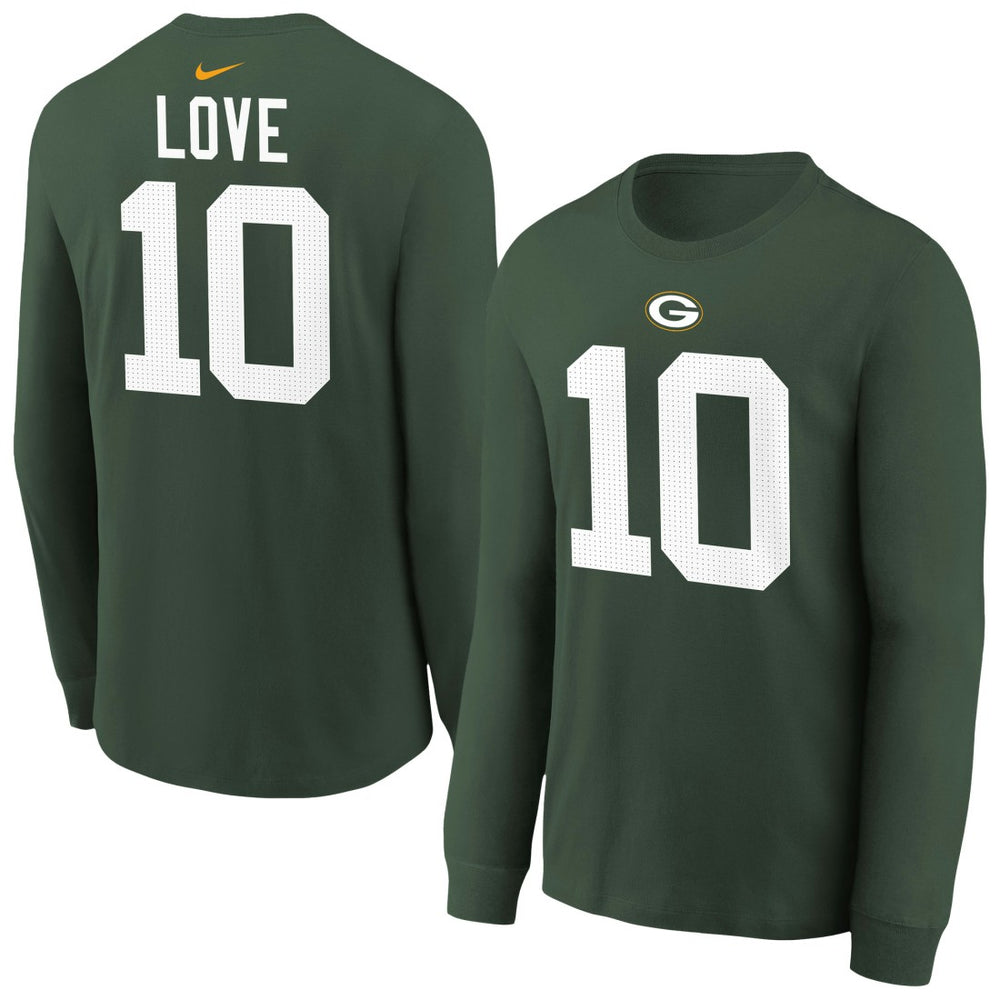 Jordan Love Green Bay Packers Youth Player Name & Number Long Sleeve T-Shirt - Green | Nike sale