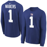 Malik Nabers New York Giants Youth Player Name & Number Long Sleeve T-Shirt - Royal | Nike cheap