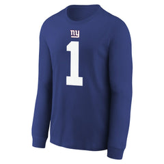Malik Nabers New York Giants Youth Player Name & Number Long Sleeve T-Shirt - Royal | Nike cheap
