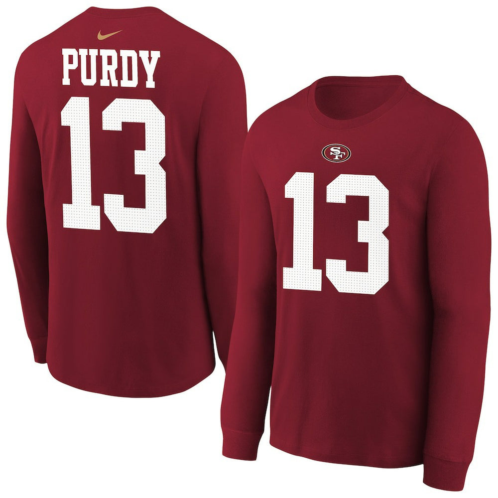 Brock Purdy San Francisco 49ers Youth Player Name & Number Long Sleeve T-Shirt - Scarlet | Nike online