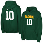 Jordan Love Green Bay Packers Outerstuff Mainliner Player Name & Number Hoodie - Green cheap