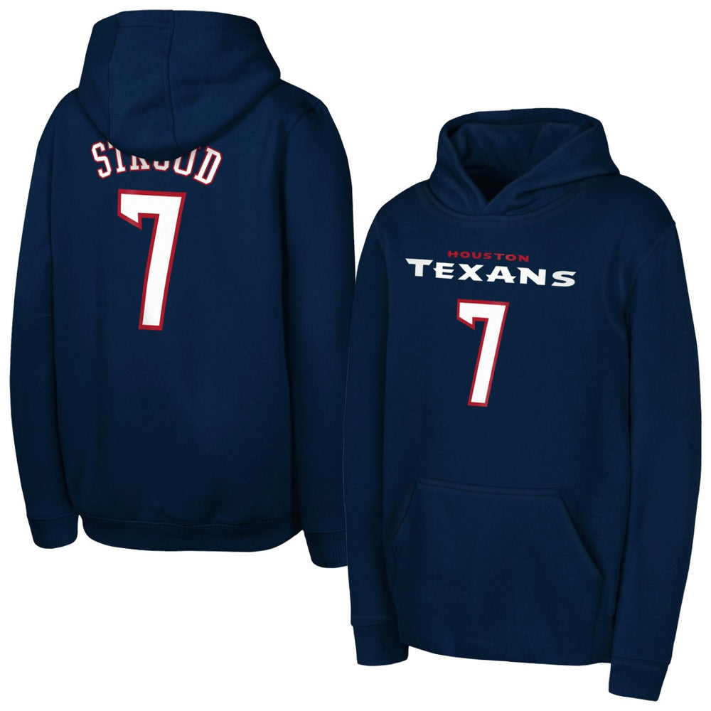 C.J. Stroud Houston Texans Outerstuff Mainliner Player Name & Number Hoodie - Navy for sale