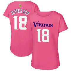 Justin Jefferson Minnesota Vikings Outerstuff Girls Youth Player Name & Number T-Shirt - Pink outlet
