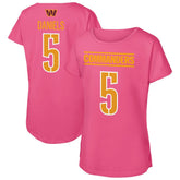 Jayden Daniels Washington Commanders Outerstuff Girls Youth Player Name & Number T-Shirt - Pink sale