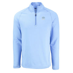 Green Bay Packers Cutter & Buck Peshastin Eco Fleece Recycled Raglan Quarter-Zip Top - Powder Blue on sale