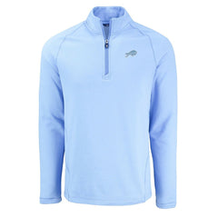 Buffalo Bills Cutter & Buck Peshastin Eco Fleece Recycled Raglan Quarter-Zip Top - Powder Blue online