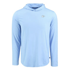 Kansas City Chiefs Men's Cutter & Buck Coastline Epic Comfort Eco Recycled Men's Hooded Shirt - Powder Blue cheap