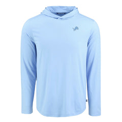Detroit Lions Men's Cutter & Buck Coastline Epic Comfort Eco Recycled Men's Hooded Shirt - Powder Blue on sale