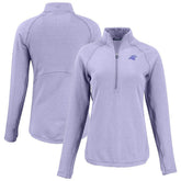 Carolina Panthers Cutter & Buck Women's Peshastin Eco Fleece Recycled Half-Zip Top - Purple online
