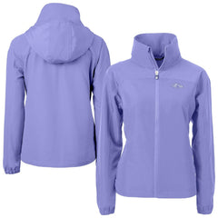 Baltimore Ravens Cutter & Buck Women's Charter Eco Recycled Full-Zip Jacket - Lavender for sale