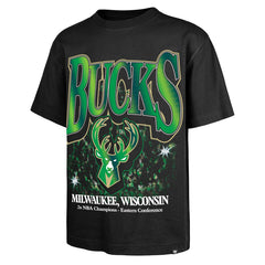 Milwaukee Bucks '47 Past Champs Collection Flashbulb Foundation T-Shirt - Black | 47 brand sale