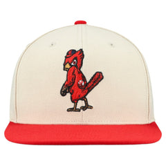 St. Louis Cardinals Cooperstown Collection Basic Flip Snapback Hat - Cream | Mitchell & Ness