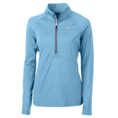 Tampa Bay Buccaneers Cutter & Buck Women's Adapt Eco Knit Stretch Recycled Half-Zip Top - Powder Blue online