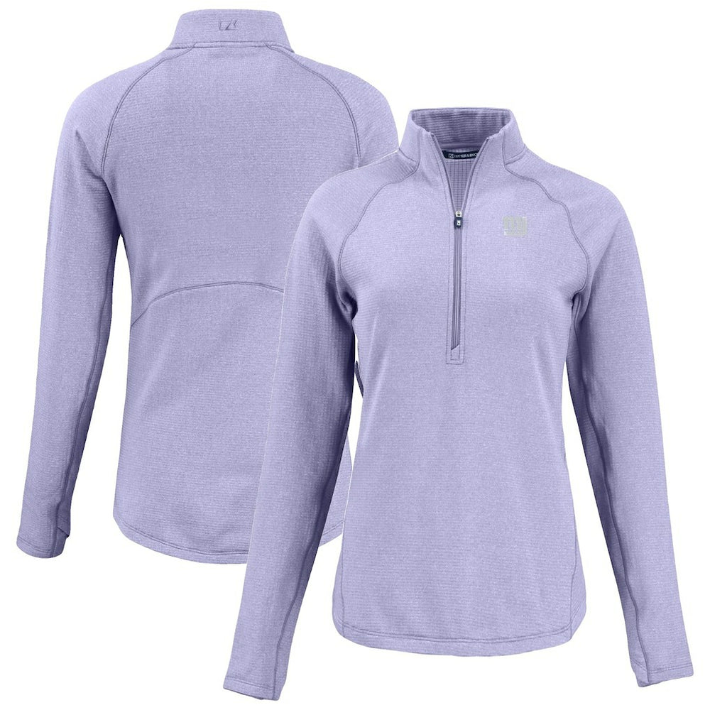 New York Giants Cutter & Buck Women's Peshastin Eco Fleece Recycled Half-Zip Top - Purple discount