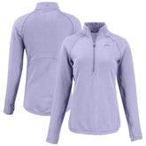 Los Angeles Chargers Cutter & Buck Women's Peshastin Eco Fleece Recycled Half-Zip Top - Purple sale