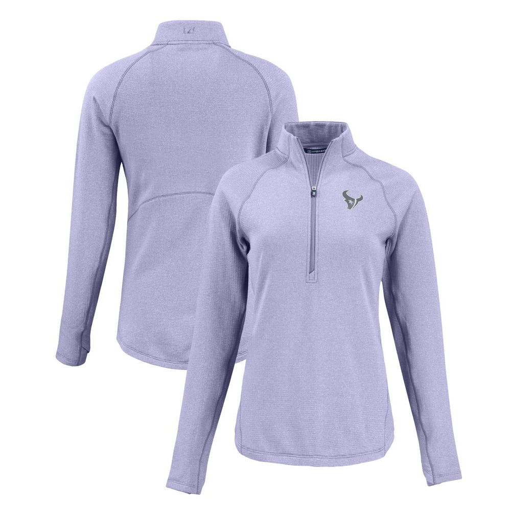 Houston Texans Cutter & Buck Women's Peshastin Eco Fleece Recycled Half-Zip Top - Purple for sale