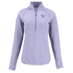 Houston Texans Cutter & Buck Women's Peshastin Eco Fleece Recycled Half-Zip Top - Purple for sale