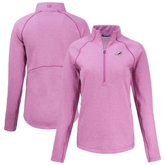 Miami Dolphins Cutter & Buck Women's Peshastin Eco Fleece Recycled Half-Zip Top - Pink sale