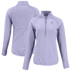 Tampa Bay Buccaneers Cutter & Buck Women's Peshastin Eco Fleece Recycled Half-Zip Top - Purple for sale