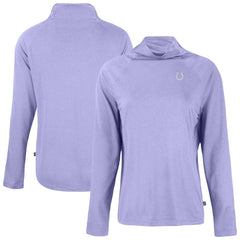 Indianapolis Colts Cutter & Buck Women's Coastline Epic Comfort Eco Recycled Funnel Neck Top - Purple on sale