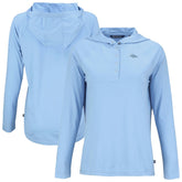 Denver Broncos Cutter & Buck Women's Coastline Epic Comfort Eco Recycled Long Sleeve Hoodie T-Shirt - Powder Blue cheap