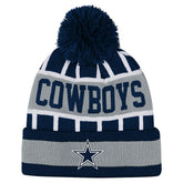 Dallas Cowboys Outerstuff Youth Go Fast Cuffed Knit Hat with Pom - Navy sale
