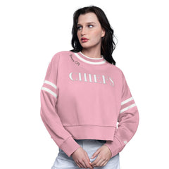 Kansas City Chiefs Starter Women's Power Play Cropped Pullover Sweatshirt - Pink on sale