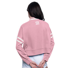 Green Bay Packers Starter Women's Power Play Cropped Pullover Sweatshirt - Pink online