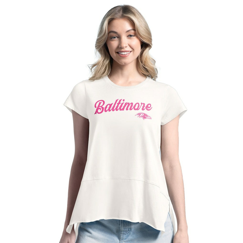 Baltimore Ravens Margaritaville Women's Gametime Is Paradise T-Shirt - Cream sale
