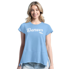 Denver Broncos Margaritaville Women's Gametime Is Paradise T-Shirt - Blue discount