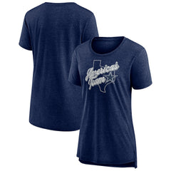 Dallas Cowboys Women's First Down Distressed Tri-Blend T-Shirt - Navy online