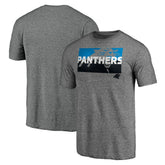 Carolina Panthers Square Off Tri-Blend T-Shirt - Heather Gray outlet