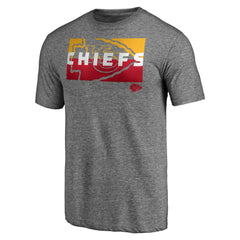 Kansas City Chiefs Square Off Tri-Blend T-Shirt - Heather Gray discount