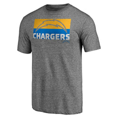 Los Angeles Chargers Square Off Tri-Blend T-Shirt - Heather Gray outlet