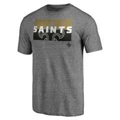 New Orleans Saints Square Off Tri-Blend T-Shirt - Heather Gray discount