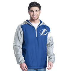Tampa Bay Lightning G-III Sports by Carl Banks Lateral Half-Zip Hoodie Jacket Blue/Gray