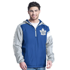 Toronto Maple Leafs G-III Sports by Carl Banks Lateral Half-Zip Hoodie Jacket Blue/Gray