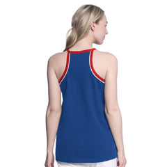 New York Rangers G-III 4Her by Carl Banks Women's Curveball Racerback Scoop Neck Slub Tank Top Blue